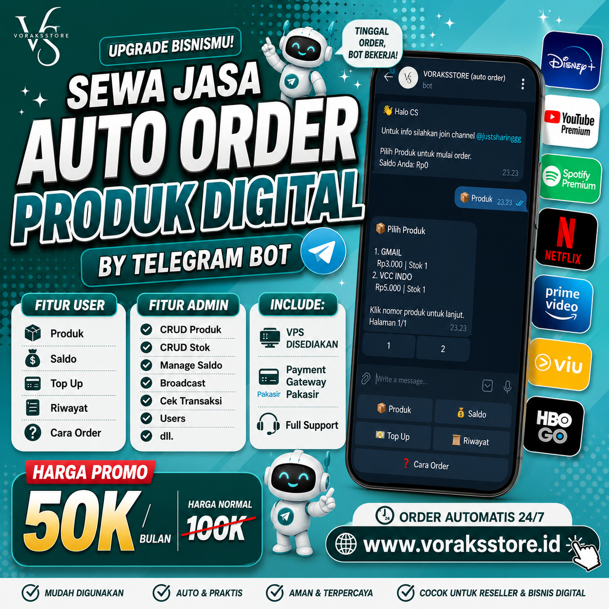 SEWA JASA AUTO ORDER PRODUK DIGITAL BY TELEGRAM BOT